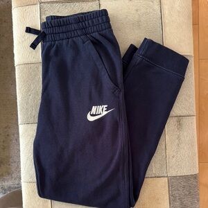 Nike Blue Sweatpants with Tapered Jogger Design